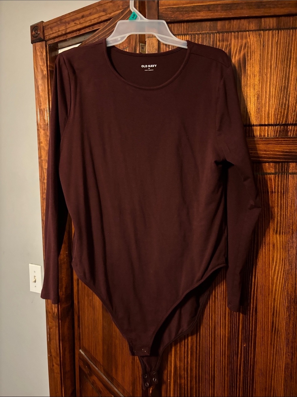 Old Navy Long-Sleeve Chocolate Brown Bodysuit